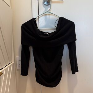 Zara Black Off-Shoulder Sweater